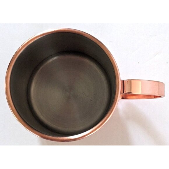 Stoli Vodka Moscow Mule Mug Copper Stainless Steel Lot Of 2 12 oz 3 In. High - Picture 6 of 9